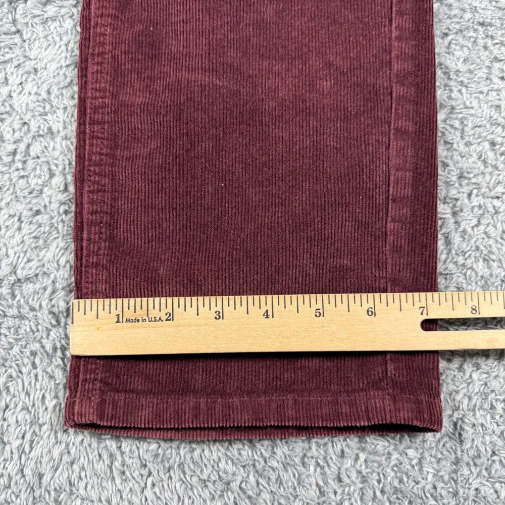 Banana Republic Emerson Pant Mens 31x34 Burgundy Corduroy Straight Leg Trousers